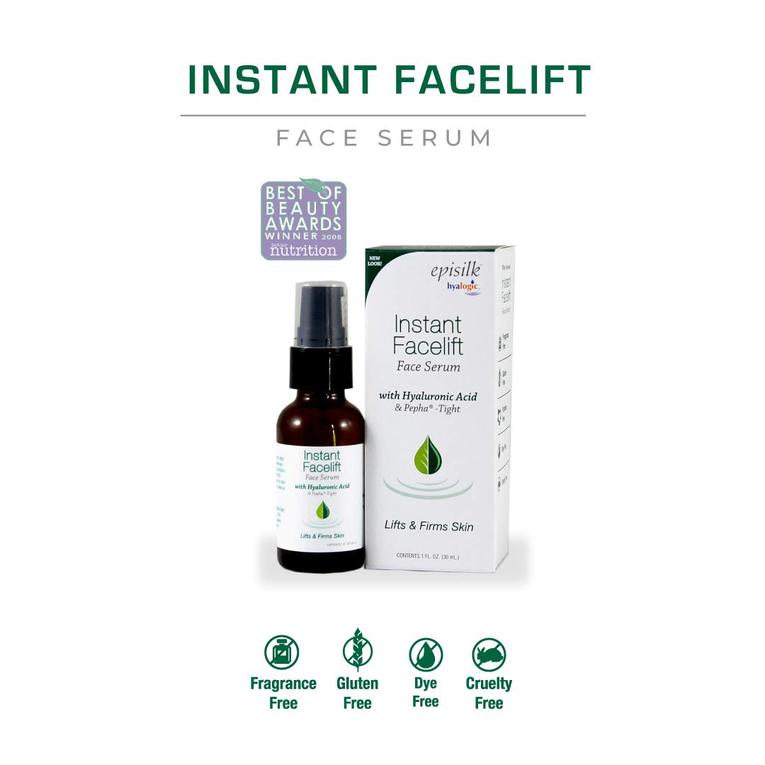Hyalogic Instant Facelift Serum w/Hyaluronic Acid & Pepha Tight Formula to Lift, Firm & Tighten Skin - Lessens Fines Lines & Wrinkles - 1oz - Image 5