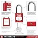 TRADESAFE Lockout Tagout Locks Set - 10 Red Loto Locks, Lockout Locks Keyed Different, 2 Keys Per Lock, OSHA Compliant Lock Out Tag Out Padlocks, Safety Padlocks for Electrical Lockout Tag Out Kits