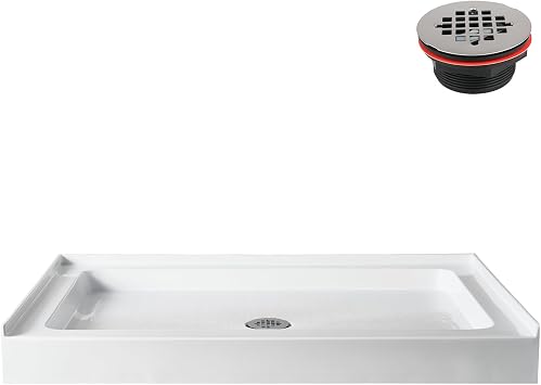 Streamline GB-623-496 48 in. x 48 in. Alcove Acrylic Shower Base in Glossy White With Center Drain, Drain Included