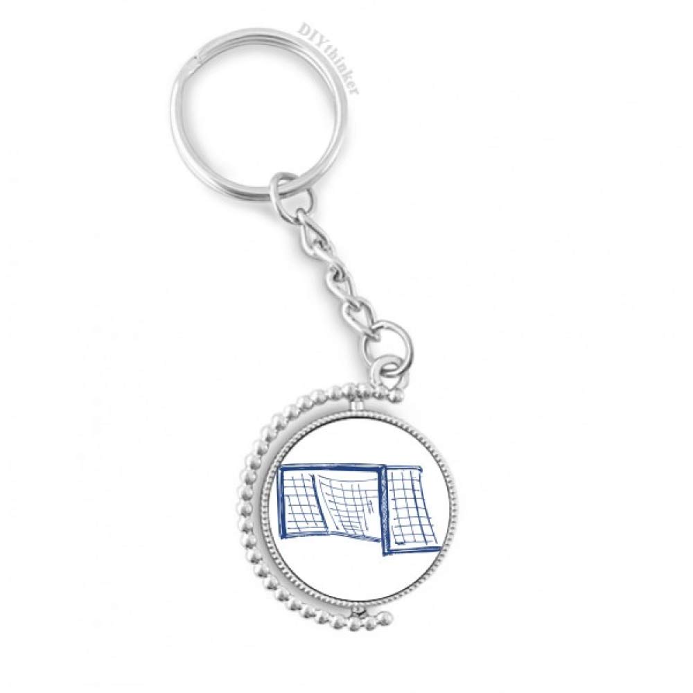 Llavero giratorio de fútbol azul con red de la marca DIYthinker 4