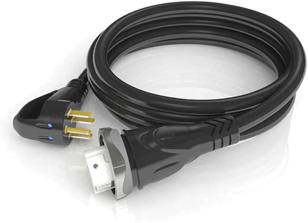 Furrion 30ft 50 Amp 125/250 Volt Cordset with PowerSmart and PullSmart technology - F50R30-SB , black