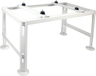 Mini Split Stand Ground Mounting Bracket Pad for 9,000-36,000BTU AC/Heating System/Ductless Air Conditioner,Anti-Vibration Heavy-Duty Vibration Absorber Condenser Adjustable Base 770LBS Load Capacity