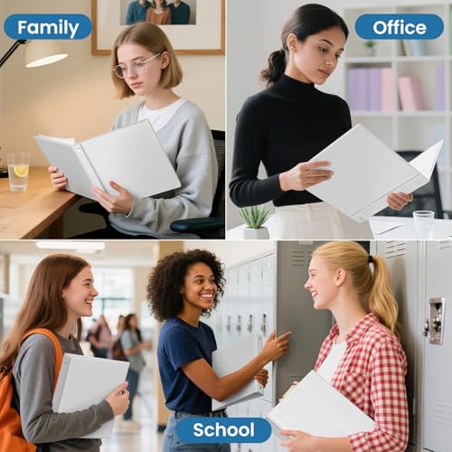SUNEE White Binders 1/2 Inch 36 Pack Bulk, Clear View 3 Ring Binders PVC-Free (Fit 8.5x11 Inches) for School or Office Supplies by SUNEE - Image 6