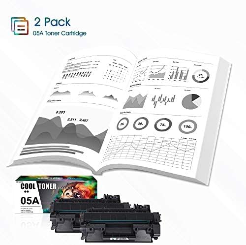 Cool Toner Compatible Toner Cartridge Replacement for HP 05A CE505A 05X CE505X LaserJet P2030 P2035 P2035N P2050 P2055 P2055D P2055DN P2055X (Black,2-Pack)