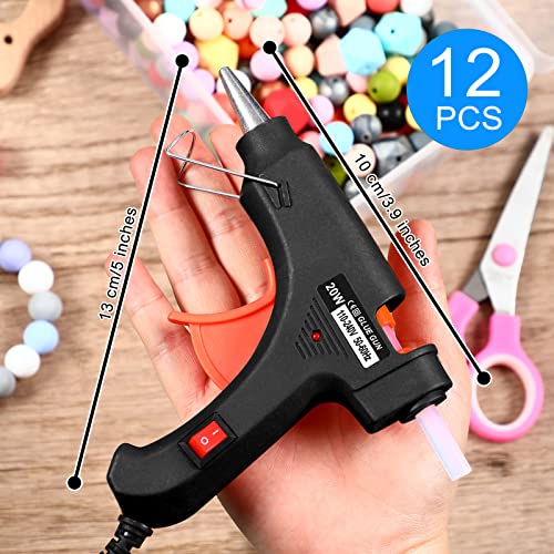 Zhengmy 12 Pieces Mini Hot Glue Gun Crafts Hot Melt Guns Fast Preheating and Easy Squeeze Trigger for School DIY Arts Class Projects Office Home Quick Repairs (Black) - Thumbnail 2
