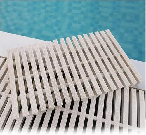 ZCBYBT Grille de Piscine antidérapante en ABS, Design Durable, Drainage Facile à Nettoyer pour terrasse/Balcon/Sauna,30x 100cm