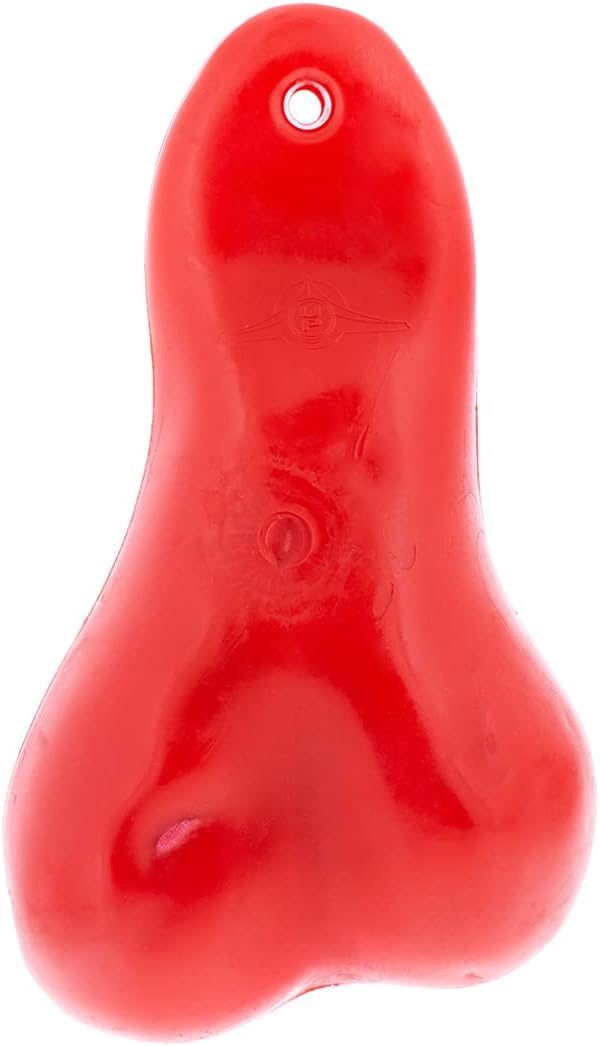 United Pacific 70147 8.25” Tall Large Low-Hanging Rubber Bull Balls, Injection Molded Rubber, Perfect for Trailer Hitches/Bumpers - Red - One Unit