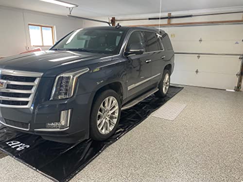 Autofloorguard Afg7916 7.75’X16’ Compact Size Heavy Duty Garage Floor Mat For Under Car For Rain, Ice, And Mud W/ Stay-Put Corner And Telescoping Squeegee #TOP5