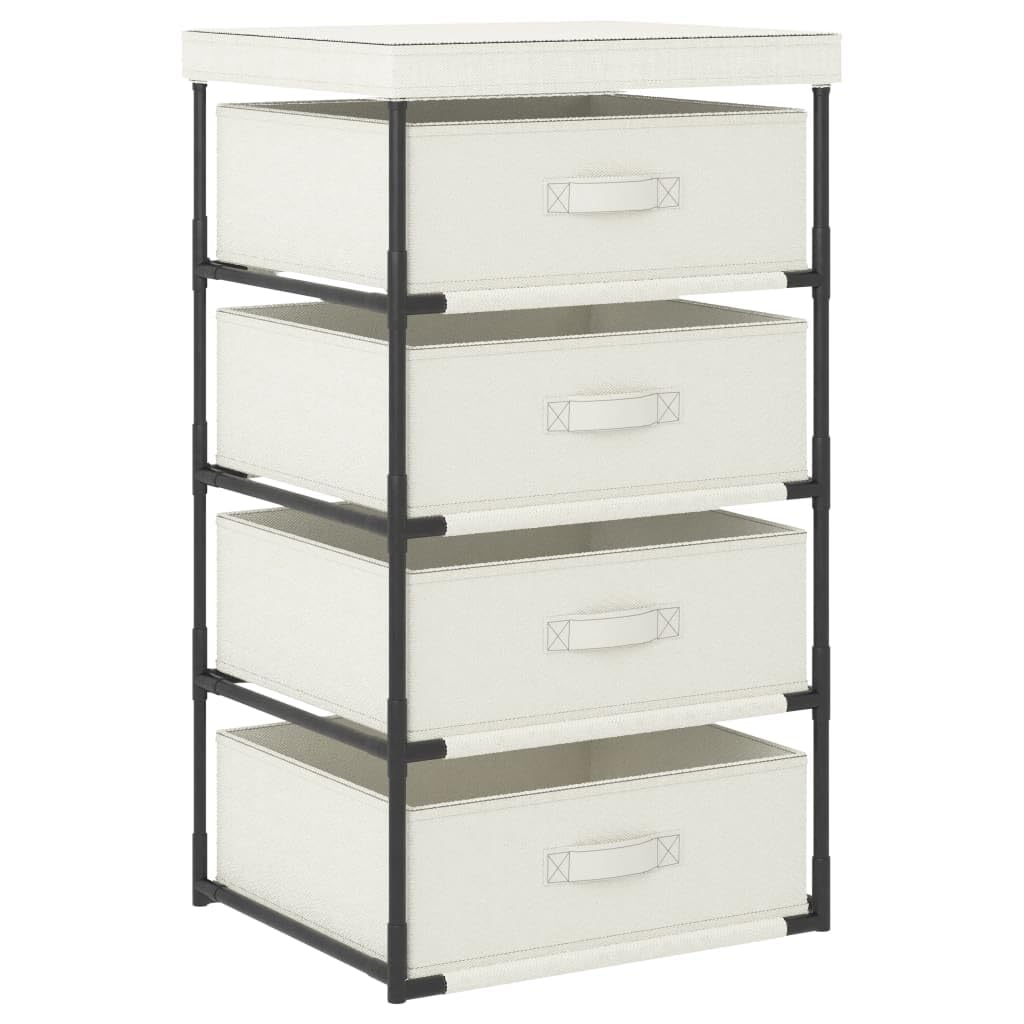 Étagère de rangement à 4 paniers en tissu solide pour stopper le désordre