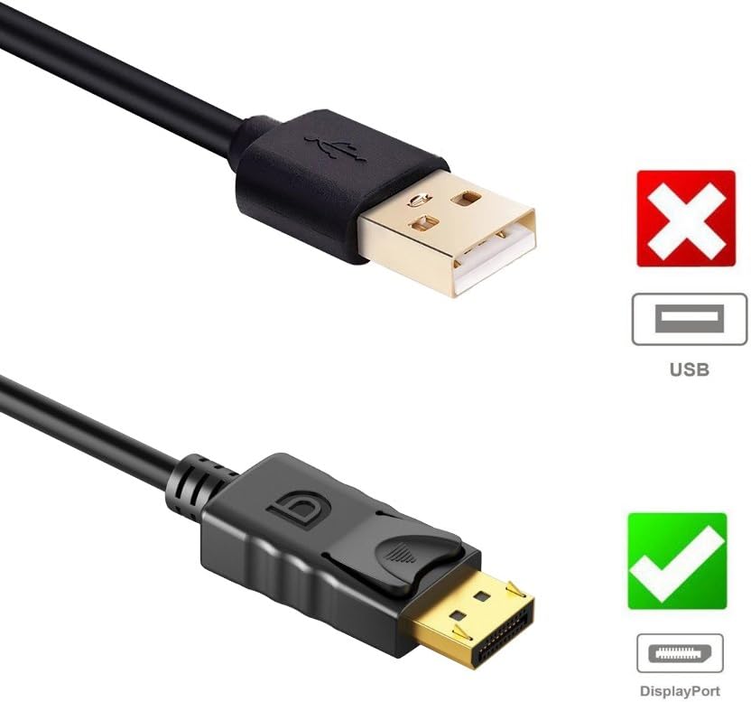DisplayPort to HDMI Adapter, Display Port to HDMI Cable(Male to Female) for DisplayPort Enabled Desktops and Laptops Connect to HDMI Displays (5PACK