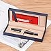 Lanxivi Yongsheng 629 Fountain Pen Black Resin, Piston Filling 14K Broad Point Gold Pen with Pen Case Set