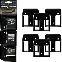 StealthMounts 18V Bosch Battery Holder - 6 Pack, Black, Plastic