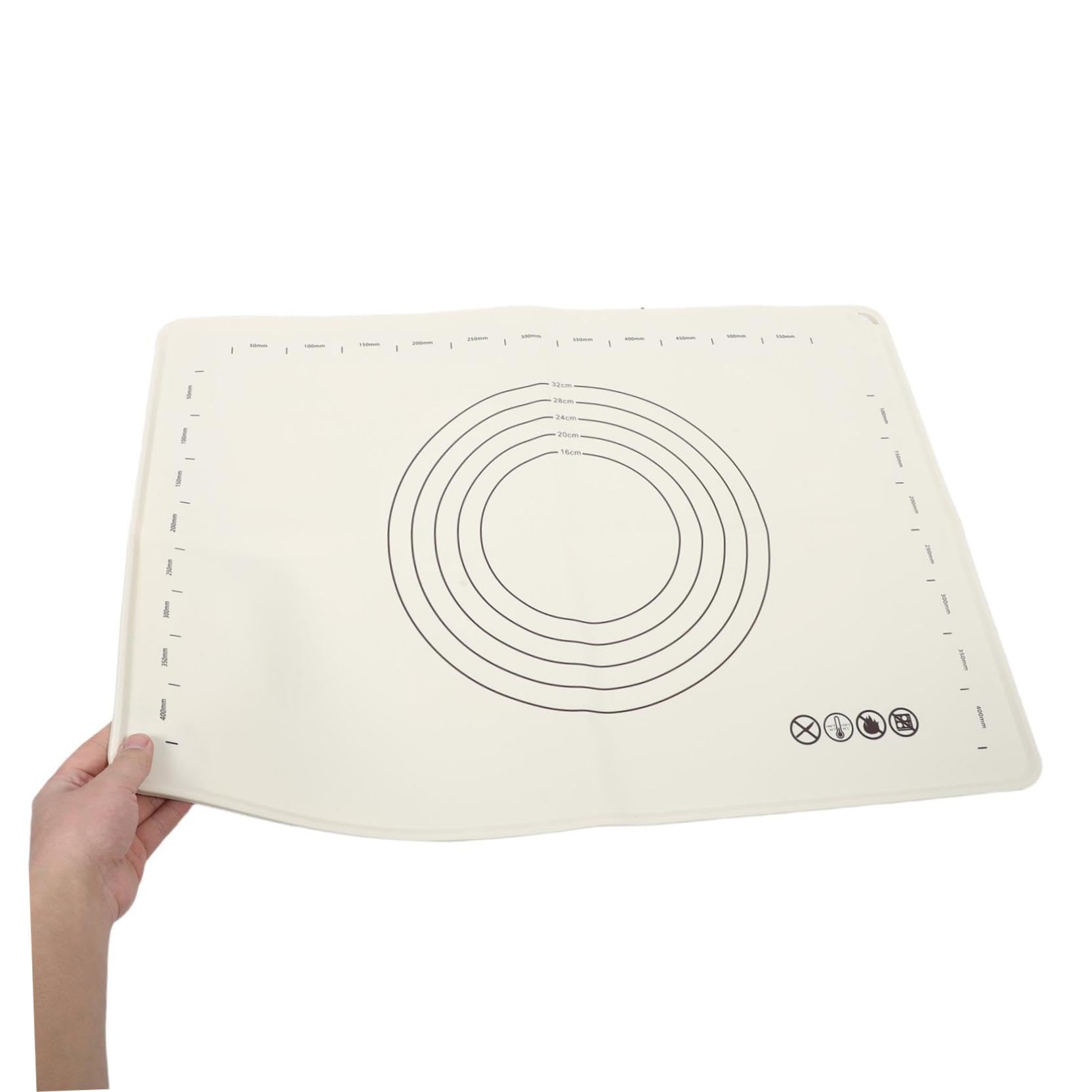 Set di Mattarello in Acciaio Inox e Tappetino in Silicone | Impasto, Biscotti e Pane, Design Antiscivolo Ispessito, Superficie Antiaderente