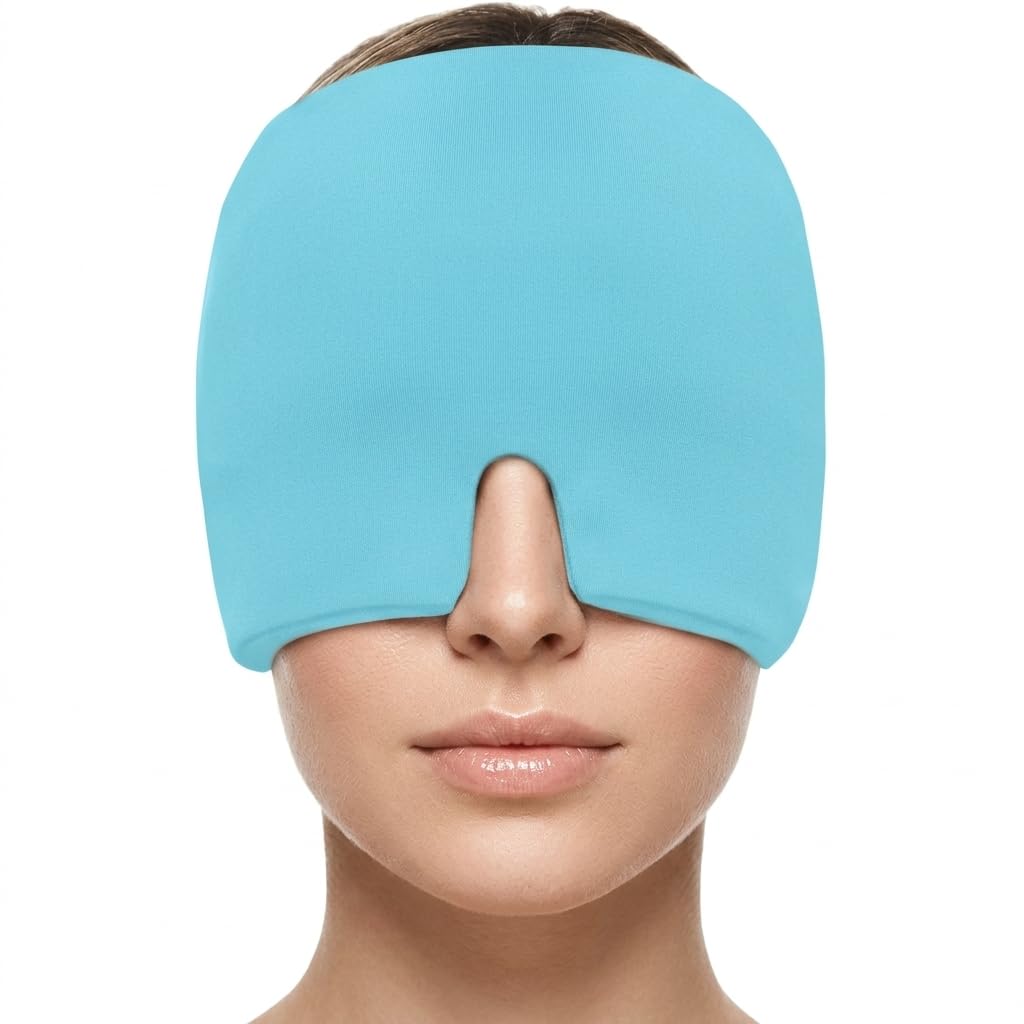 THE SIMPLE GHAR Migraine Relief Cap, Hot & Cold Gel Therapy, Full Head Coverage, Reusable, for Stress, Sinus & Tension Relief