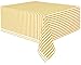Yellow Striped Plastic Tablecloth, 108" x 54"