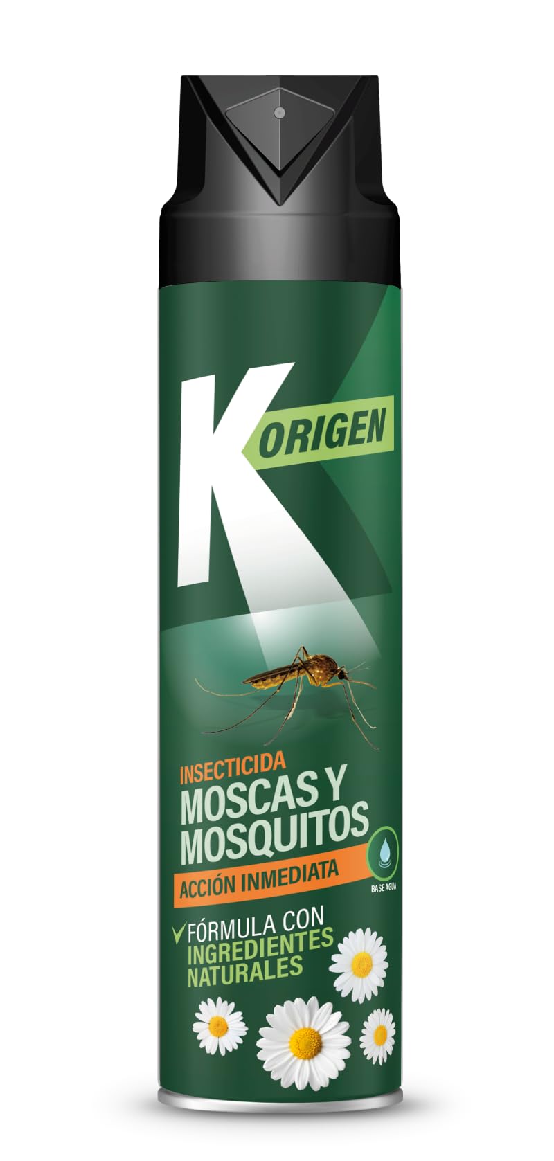 K-ORIGEN - Insecticida Volador Spray | Protección Natural y Eficaz | Contra Moscas y Mosquitos | Aerosol de 600 ml