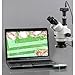 AmScope SM-5TZZ Professional Trinocular Stereo Zoom Microscope, WH10x and WH20x Eyepieces, 3.5X-180X Magnification, 0.7X-4.5X Zoom Objective, Ambient Lighting, Ball-Bearing Double-Arm Boom Stand, Includes 0.5X and 2.0X Barlow Lenses