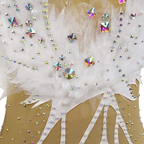 Liuhuo Rhythmic Gymnastics Leotards Toddler Girls White Feather Girls Kids Competition Artistic Costumes #TOP3