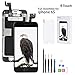 for iPhone 6S Screen Replacement Black LCD Display Compatible,Full Assembly Touch Digitizer with Front Camera,Home Button,Sensor,Earpiece,Speaker, Full Repair Tools Kit+Screen Protector.