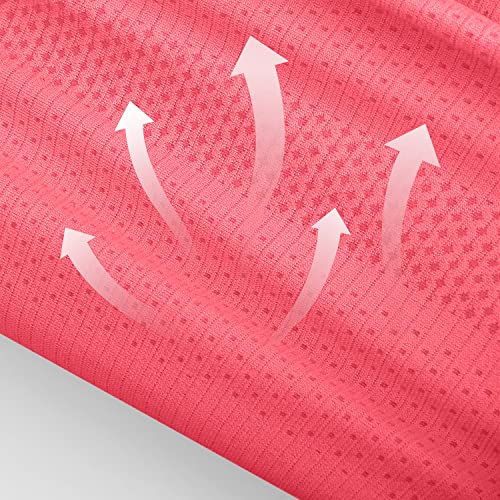 Mathcat Workout Shirts For Women,Workout Tops For Women Short Sleeve,Yoga T Shirts For Women,Breathable Athletic Gym Shirts(X-Small,Watermelonred) #TOP3