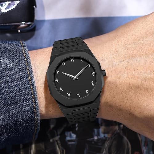 Image of FANMIS Men's Anime-Inspired Fashion Sketch Wristwatch Minimalist Creative Wormhole Design Stylish and Durable Timepiece for Men's Sports Watch