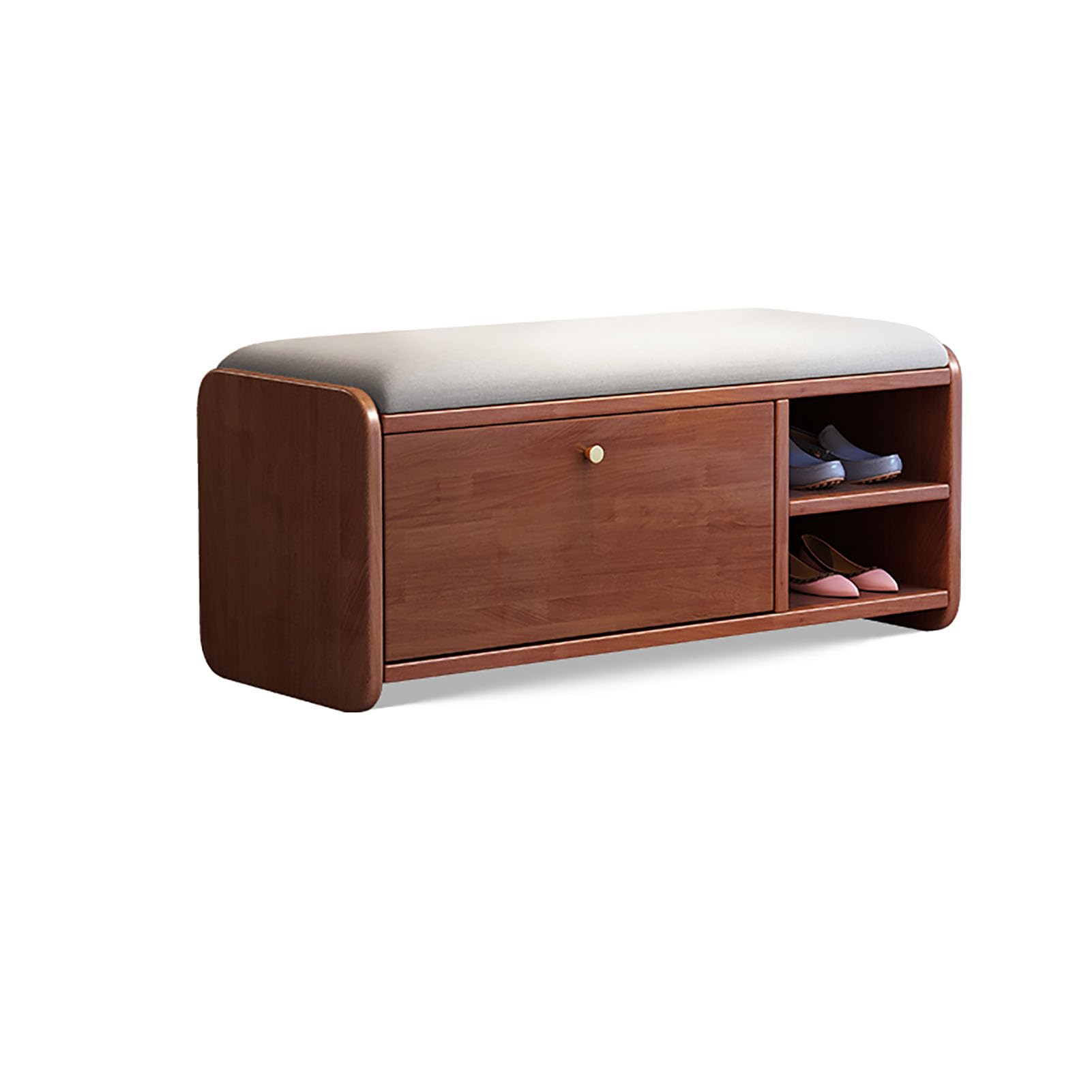 Banc de rangement à chaussures moderne pour gain de place avec organiseur d'entrée élégant