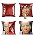 Nicolas Cage Dreamy Look Rainbow_MA0841 Pillow Cover Sequin Mermaid Flip dwustronna poduszka Meme Emoji Actor Girls Boys Couch Office Sofa (tylko osłona)