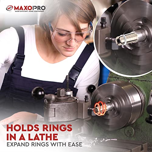 Expanding Ring Mandrel With Hex Allen Key – Set Of 3 Premium Steel Ring Mandrels For Lathe – Heavy Duty Ring Shaper Tool For Ring Turning And Ring Making – Ring Sizes(4-14) - By Maxopro #TOP5