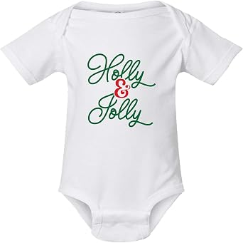 Tees & Tails Holly & Jolly Baby Unisex Short Sleeve Bodysuit |1463