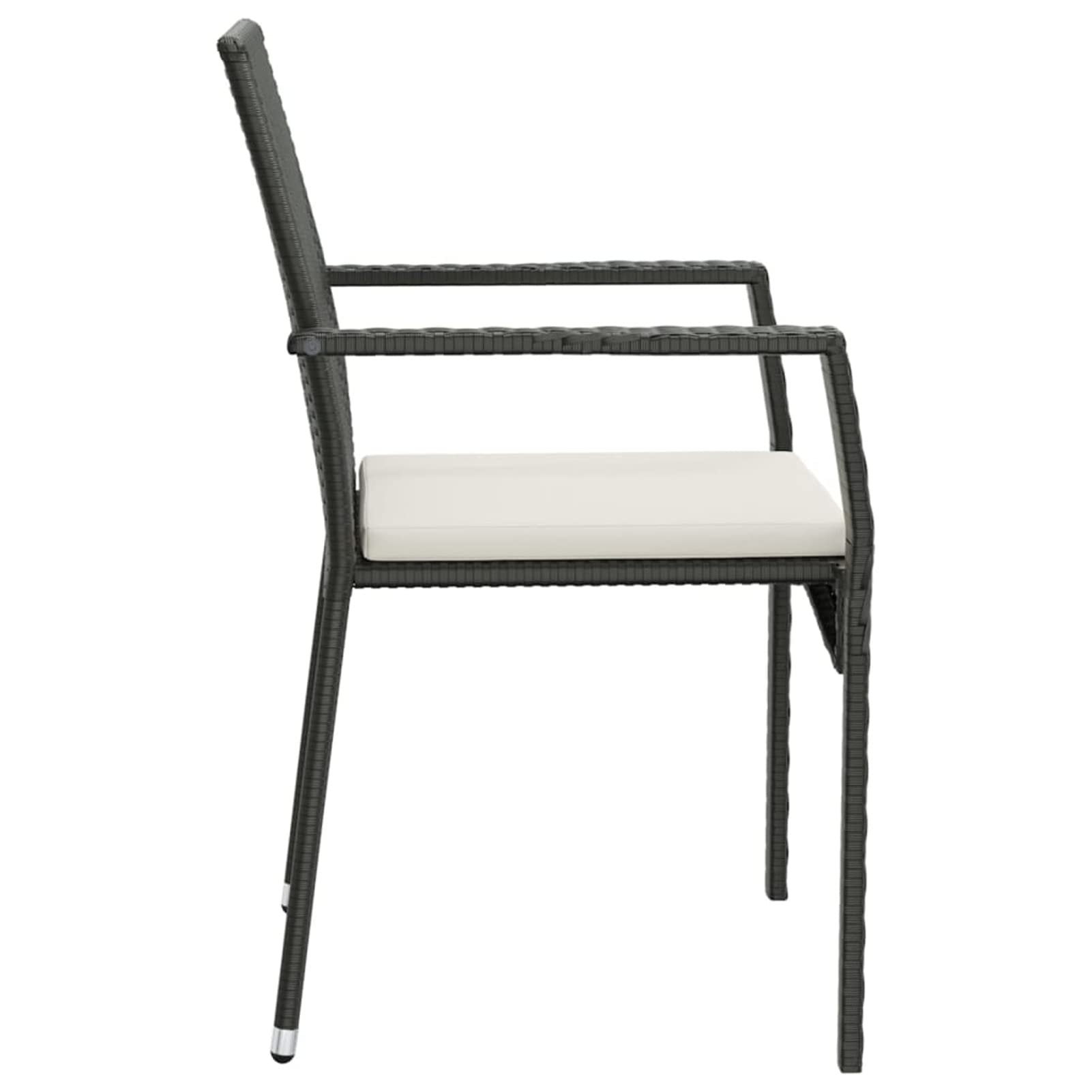 3184989 Set da Pranzo da Giardino 5 pz Nero con Cuscini in Polyrattan Testata in Legno,Testata Letto Matrimoniale Muebles Dormitorio Spalliera Letto Testiere per Letto Matrimoniale
