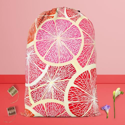 Image of ArtzFolio Grapefruit | Reusable Sack Bag | Bag for Gym, Storage, Vegetable & Travel