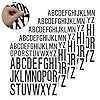 5 Sheet Capital Letter Stickers,1 Inch 2 Inch Waterproof Self Adhesive Vinyl Alphabet Stickers for DIY Scrapbooking,Crafts and Mailboxes,Black #2