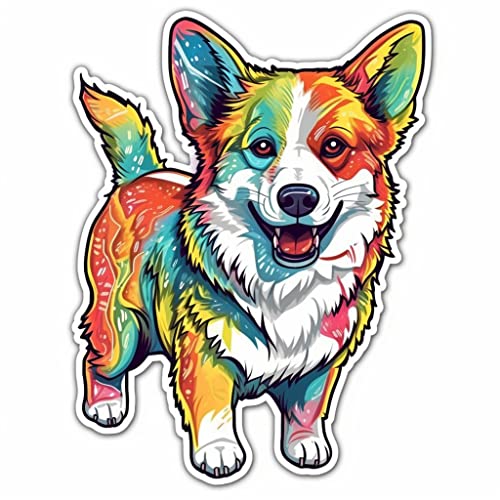 Image of Yoonek Graphics Welsh Corgi Welsh Corgi Dog Vinyl Decal Sticker for Car, Laptop, Tumbler, More. #009963-6