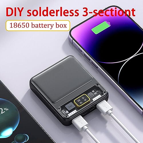Kit caja power bank MOUDOAUER sin soldar para baterías 18650 miniatura 3