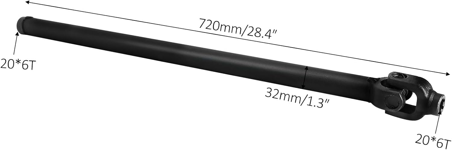 Go Kart Rear Drive Shaft & Differential Gearbox Housing – 720mm (28.4") 6-Tooth Spline + 270mm (10.6") Gearbox Case – Universal for ATV, UTV, Quad, Buggy, Drift Trike, 4 Wheeler