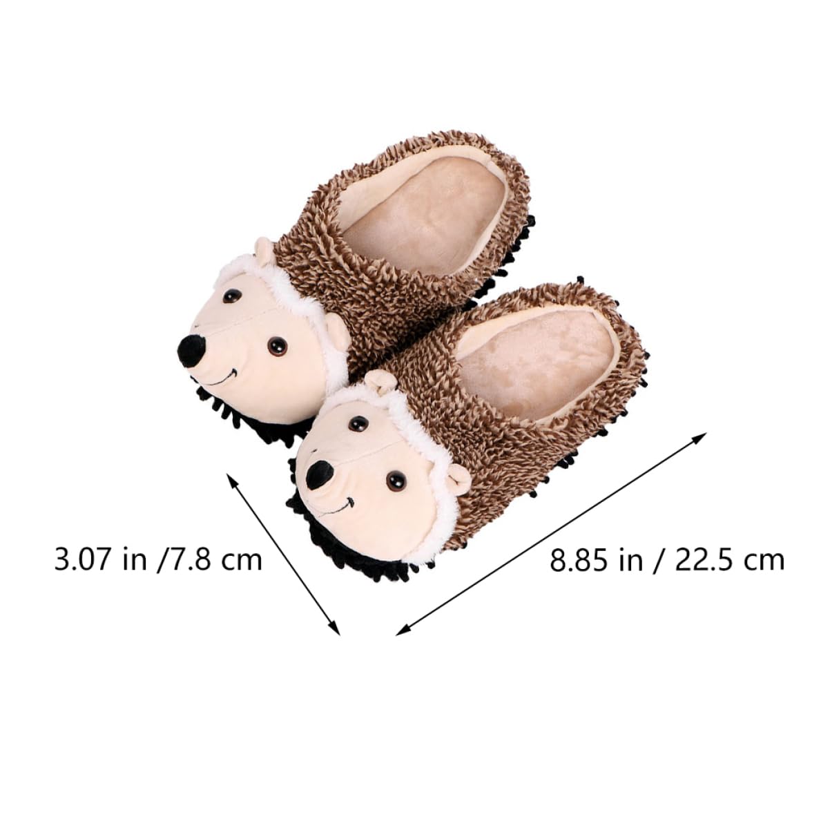 Pantuflas de Invierno de Felpa Erizo, 1 Par para Mujer y Niña
