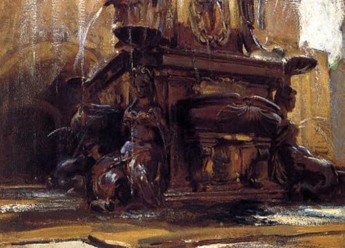 Peintures Fontaine à Bologne Sargent, tableau huile sur toile œuvres célèbres
