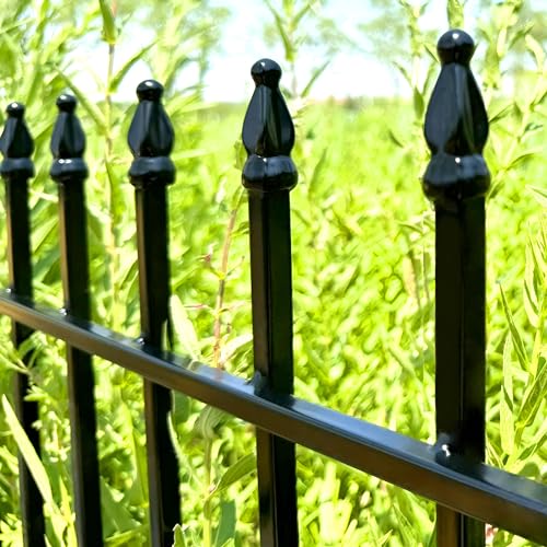 Thealyn Metal Garden Fence 24 inch H x 24 inch W (5 Panels, Total Length 10 feet) Decorative Fence No Dig Border Fence Landscape Fencing for Dog, Flower Bed, Yard, Animal Barrier by Thealyn - Image 3