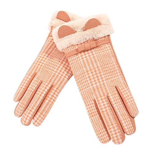 kowaku Luvas Femininas de Tela de Toque de Inverno para Senhoras Luvas Elegantes para Dirigir - lara