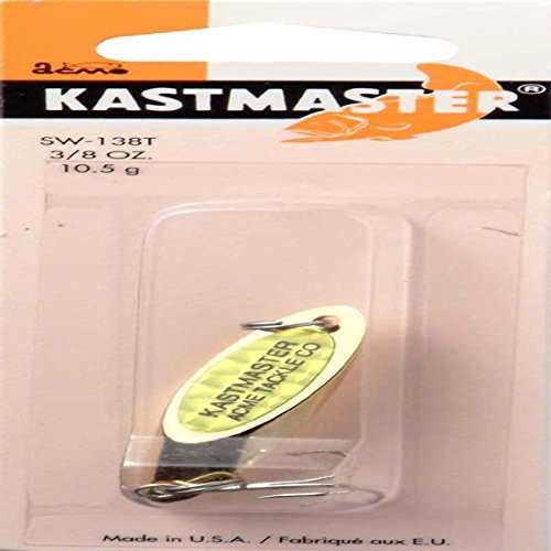 Acme Kastmaster Lure with Flash Tape, Gold Chartreuse, 3/8-Ounce