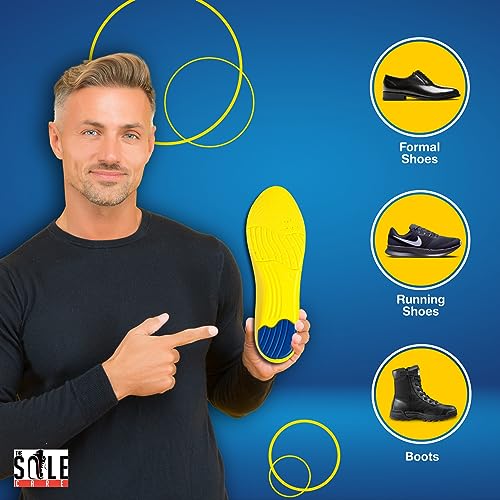 Image of The Sole Care Orthotic Arch Support Insoles - Shock-Absorbing, Sweat-Resistant Foot Insoles for Sports, Running & Walking (UK SIZE: 7-12)