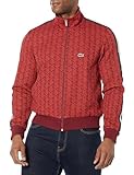 A mettre à jour Lacoste Vintage Fit Printed Full Zip Sweatshirt Maillot de survêtement, Pinot/Rouge, XXXXL Homme