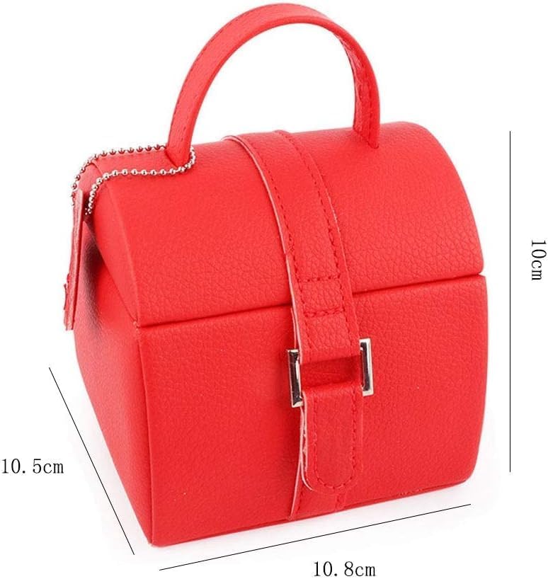 Portable Leather Jewelry Box Organizer – Double Layer PU Leather Jewelry Storage Box with Snap Button – Fashionable Jewelry Display Case for Rings, Earrings, Bracelets – Ideal Gift for Women image 5