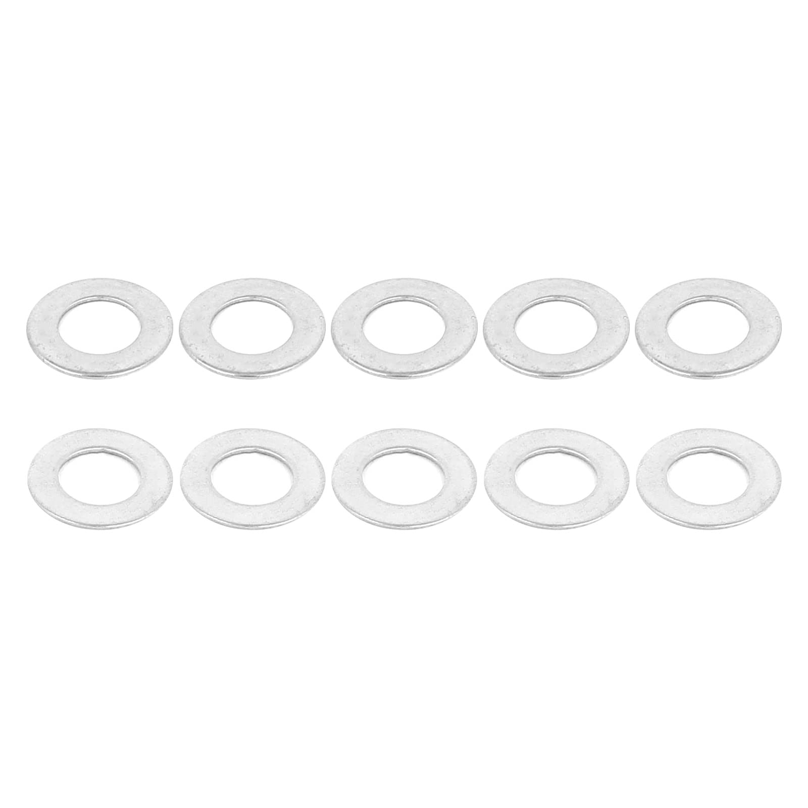 DTGN 6mmx12mmx1.2mm(IDxODxT) Stainless Steel Flat Washers - 55Pack - Good for Industrial Machinery - Flat Ring Gaskets - Silver Tone