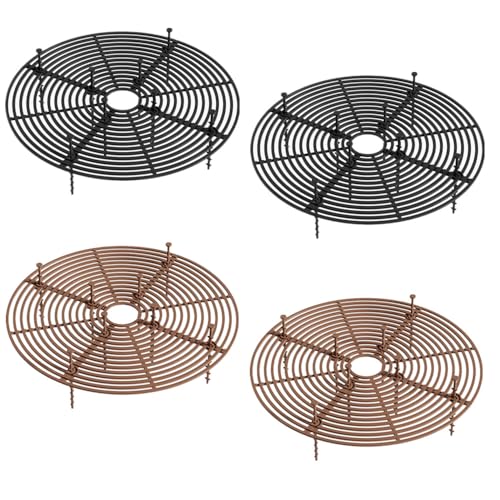 CuiCanfla Vaso de proteção contra gatos, proteção para vasos, suporte para vasos, 4 unidades, grade para vasos, protege a terra de plantas de animais e crianças