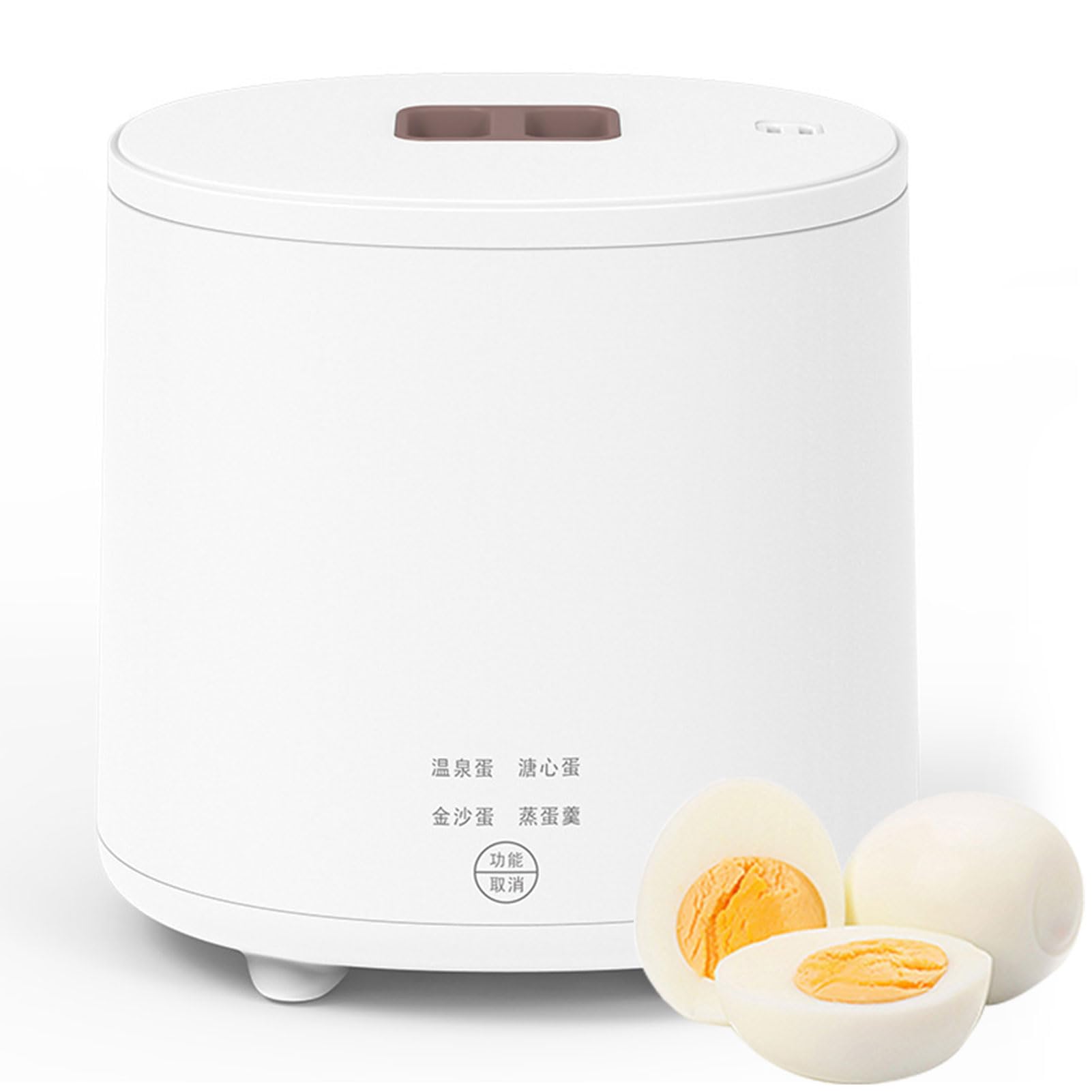 QUTBAG Cuociuova Elettrico da 600 W per 4 Uova, Cuociuova Intelligente Commerciale con Spegnimento Automatico e Allarme Bip, 5 modalità di Prenotazione, Piccolo Forno a Microonde per Uova Morbide