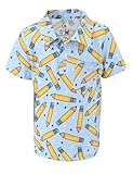 Unique Baby Boys Back to School Polo Shirt for Toddler and Kids First Day of Kindergarten 1st 2nd Grade Outfit (12Y, Blue Pencil)