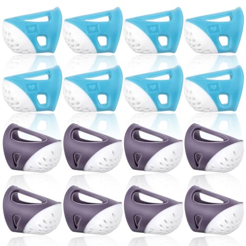 20 Pcs Thimble Finger Protector, 2 Different Sizes Colors Silicone Thimble Fingertip Grips, Non-Slip Quilting Craft Accessory for DIY Sewing and Household Projects