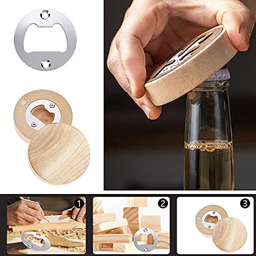15 Sets Bottle Opener Inserts Hardware, MaehSab Metal Insert Parts Kit for Bottle Opener Resin Casting Molds, Resin Woodworker Beer Opener DIY Accessories