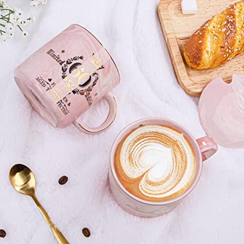 60Th Birthday Gifts For Women - Fabulous 1963 Aged To Perfection Happy Birthday Mug - Limited Edition 60Th Pink Coffee Mug Printed With Gold, Gift Idea For Turning 60 Years Old Women, Gift Boxed #TOP2